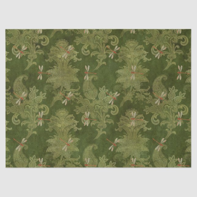 Papier Mousseline Conception de la série des tournesols et libellule (Recto)