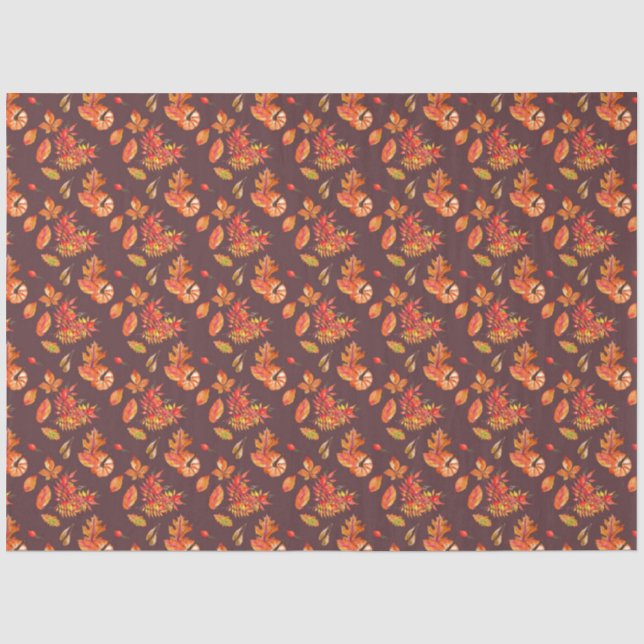 Papier Mousseline Conception de la série Feuille d'automne 7 (Recto)