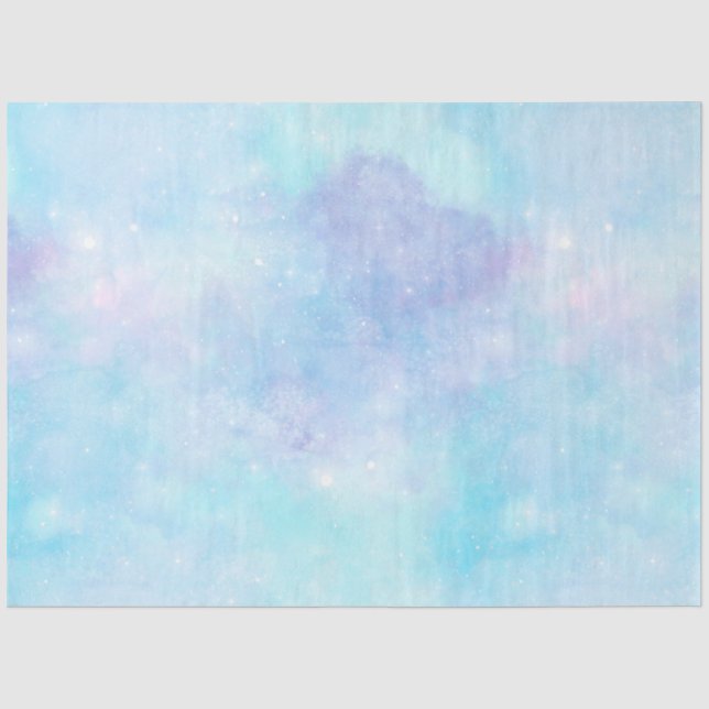 Papier Mousseline Conception de la série Galaxie Bleu Clair 5 (Recto)