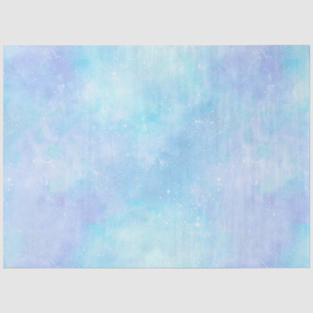 Papier Mousseline Conception de la série Galaxie Bleu Clair 8 (Recto)