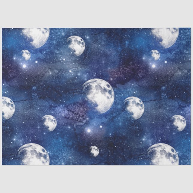 Papier Mousseline Conception de la série Galaxy Moon 8 (Recto)