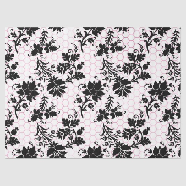 Papier Mousseline Conception de la série Honeycomb Glam rose #17 (Recto)