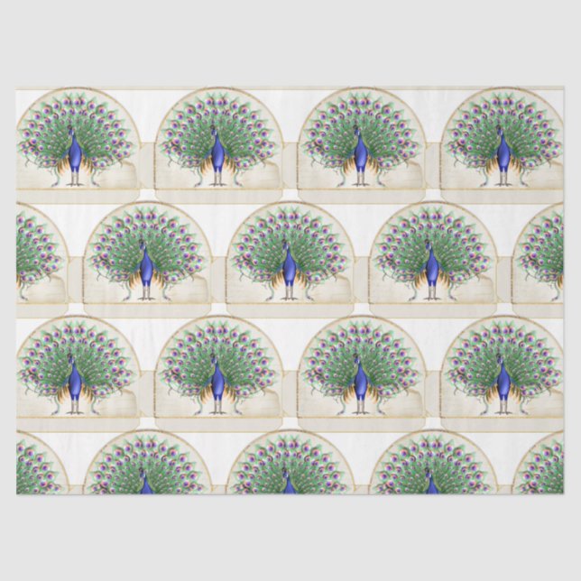 Papier Mousseline Conception de la série Peacock 8 (Recto)