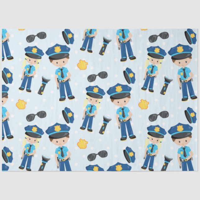 Papier Mousseline Conception de la série Police 4 (Recto)