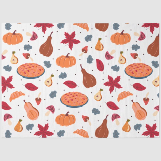 Papier Mousseline Conception de la série Pumpkin pour Thanksgiving 4 (Recto)