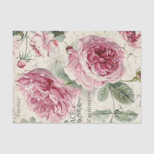 Papier Mousseline Conception de la série Rose Shabby Chic 13 (Recto)