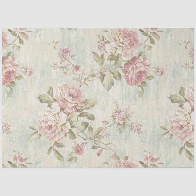 Papier Mousseline Conception de la série rose Shabby Chic 3 (Recto)