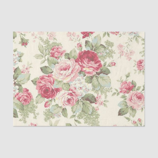 Papier Mousseline Conception de la série Shabby Chic Rose 6 (Recto)