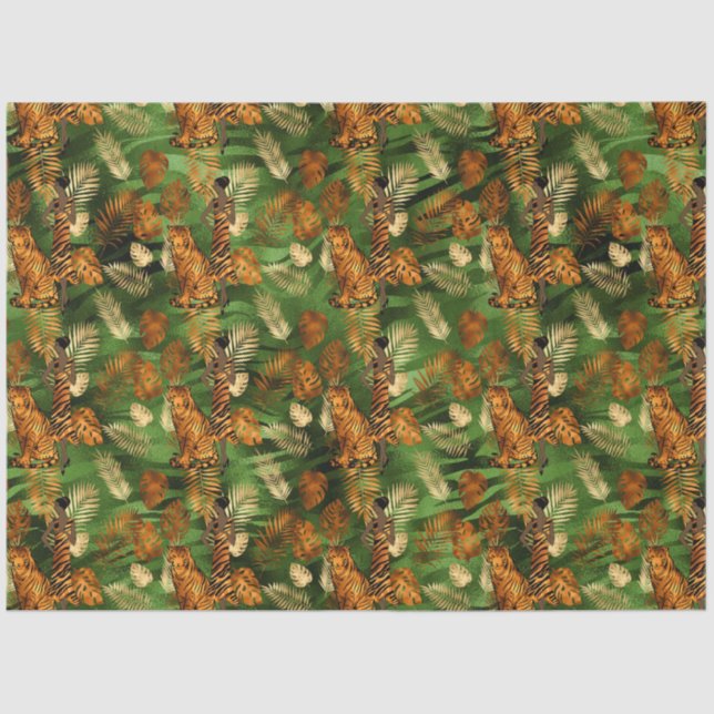 Papier Mousseline Conception de la série Tiger en cuivre 5 (Recto)