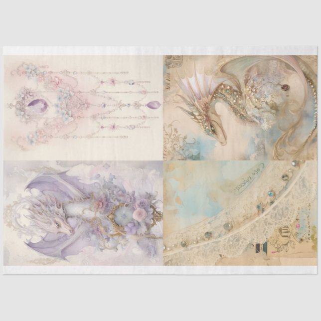 Papier Mousseline Conception de la série Victorian Dragon 11 (Recto)