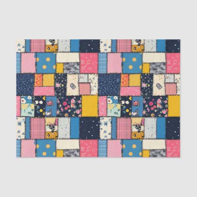 Papier Mousseline Conception de Patchwork adorable, Motif Joueur (Recto)