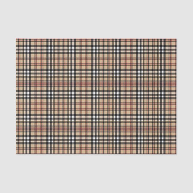 Papier Mousseline Conception de plaid classique (Recto)
