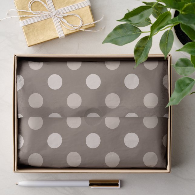 Papier Mousseline Conception de points marrons neutres de Terre  (Cadeau)