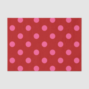 Papier Mousseline Conception de points rouges bordeaux roses