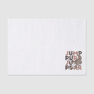 Papier Mousseline Conception de saut de chat - Artwork de purr de sa