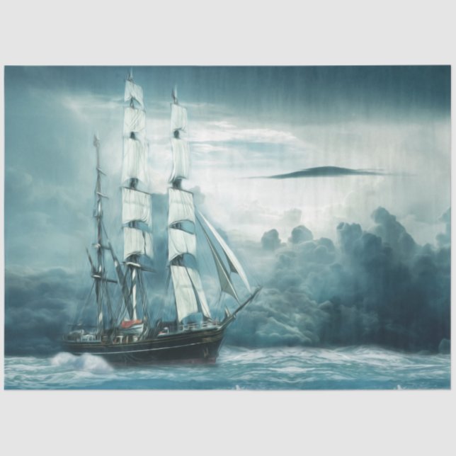 Papier Mousseline Conception de série nautique 15 (Recto)