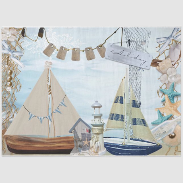 Papier Mousseline Conception de série nautique 4 (Recto)