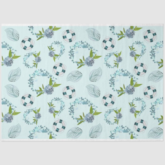 Papier Mousseline Conception de série nautique 8 (Recto)