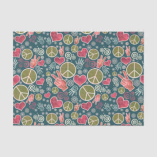 Papier Mousseline Conception de signe de pacifisme de hippie de