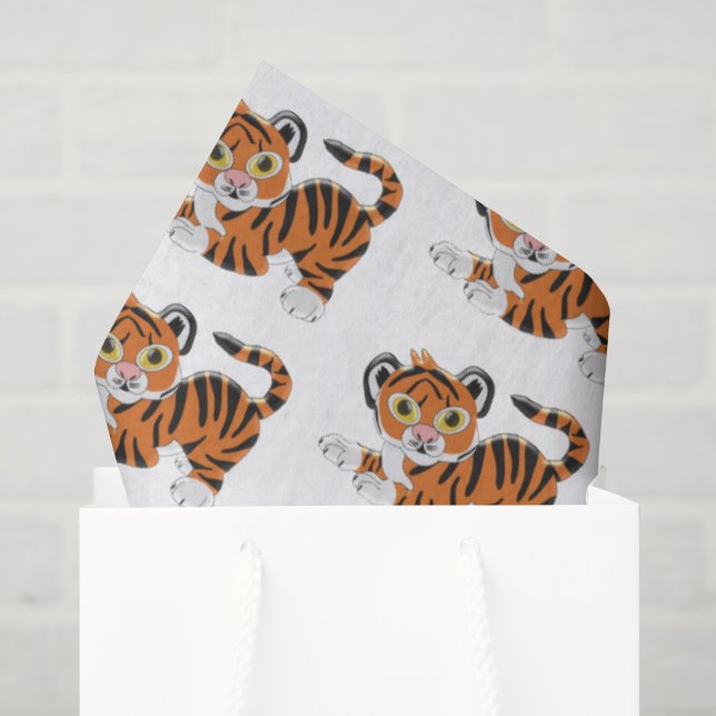 Papier Mousseline Conception de tigre (Sac cadeau)