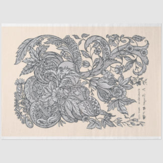 Papier Mousseline Conception de tissus du XVIIIe siècle