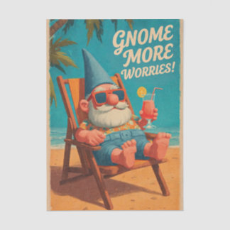 Papier Mousseline Conception de vacances à la plage de gnome de styl