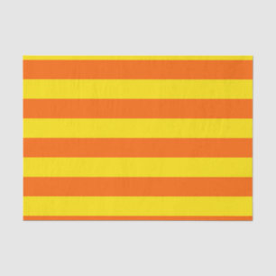 Papier Mousseline Conception des rayures orange et jaune