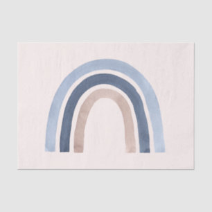 Papier Mousseline Conception du Boho bleu et arc-en-ciel de pêche