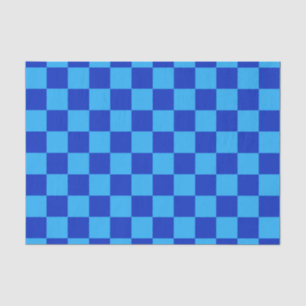 Papier Mousseline Conception du vérificateur bleu clair et foncé