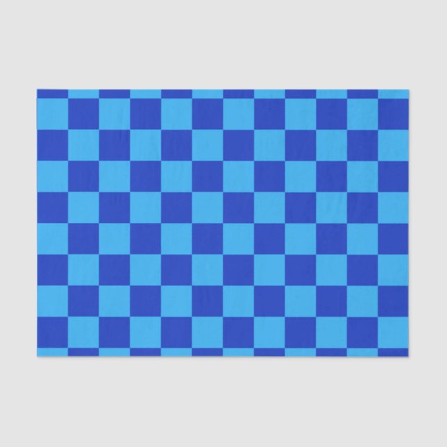 Papier Mousseline Conception du vérificateur bleu clair et foncé (Recto)