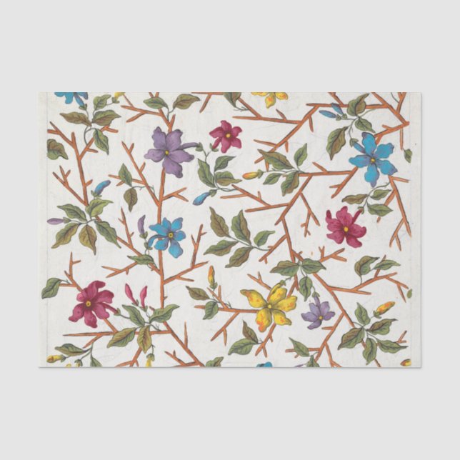 Papier Mousseline Conception florale pour textile imprimé Pl XIX (Recto)