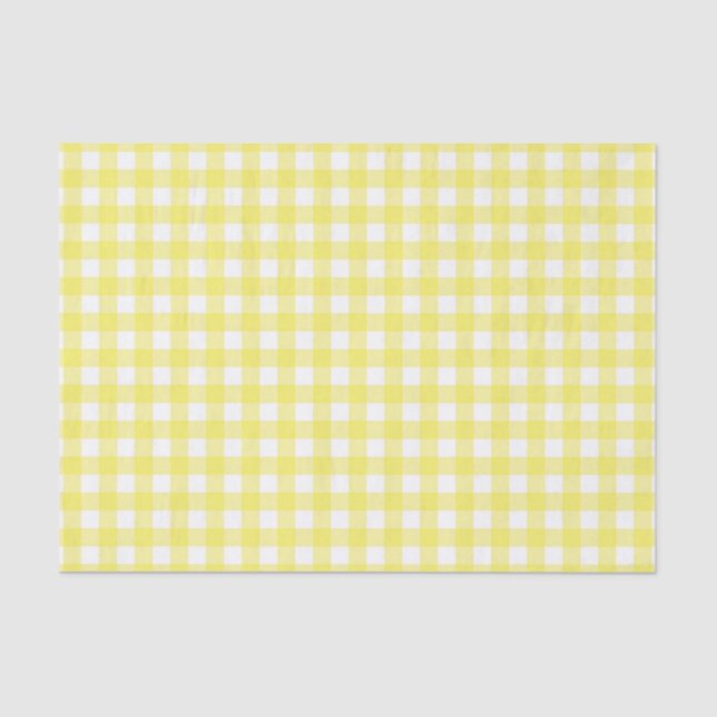 Papier Mousseline Conception jaune et blanche de guingan (Recto)