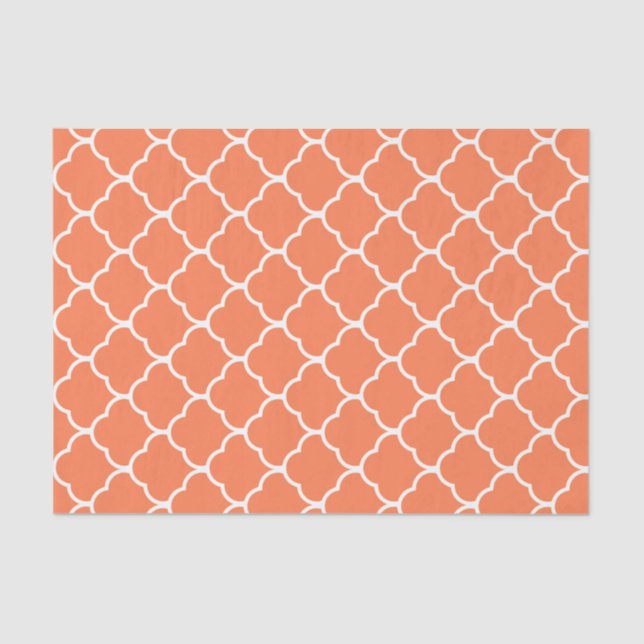 Papier Mousseline Conception marocaine élégante de corail (Recto)