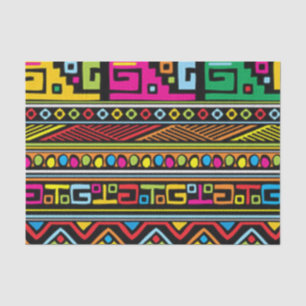 Papier Mousseline Conception Motif africaine colorée