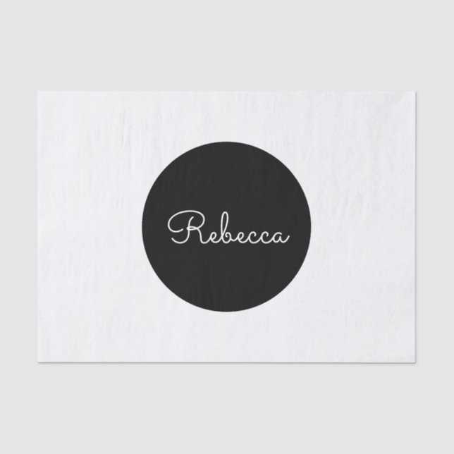Papier Mousseline Conception Rétro-Moderne de Script Blanc Modifiabl (Recto)