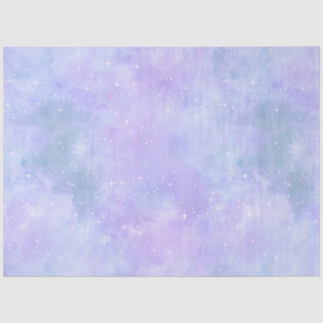 Papier Mousseline Conception série Galaxie Bleu Clair 1 (Recto)