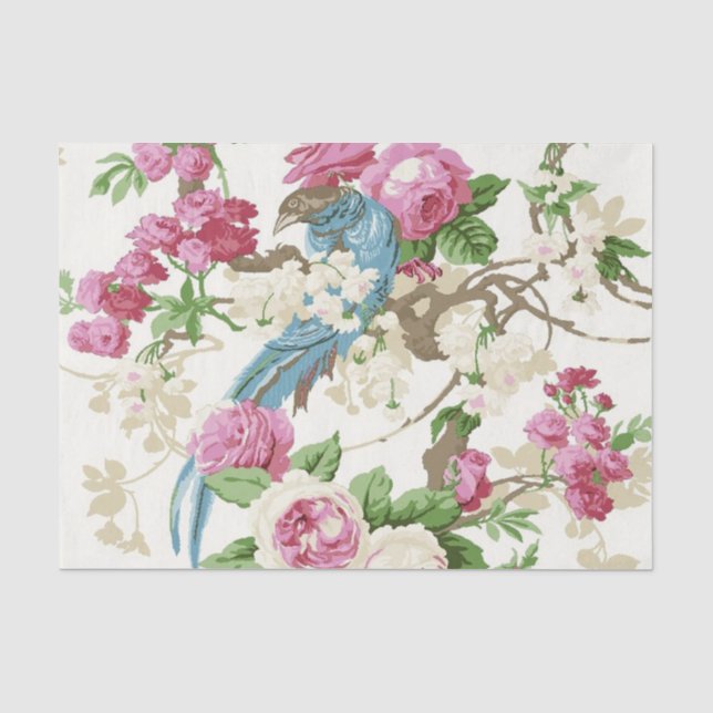Papier Mousseline Conception Série Rose Shabby Chic 4 (Recto)
