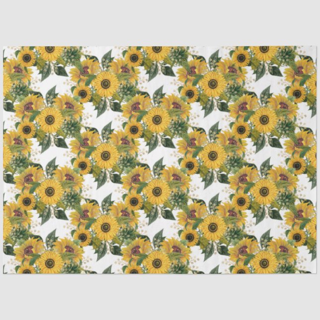 Papier Mousseline Conception Tournesol Doré 7 (Recto)