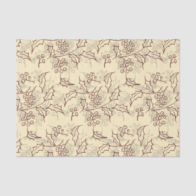 Papier Mousseline Conception transparente des baies Holly (Recto)