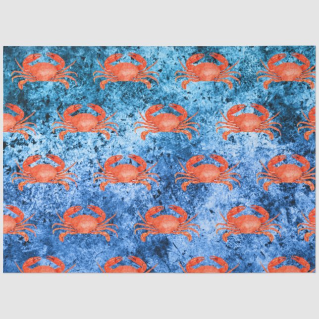 Papier Mousseline Conception Vagues Nautiques 2 (Recto)