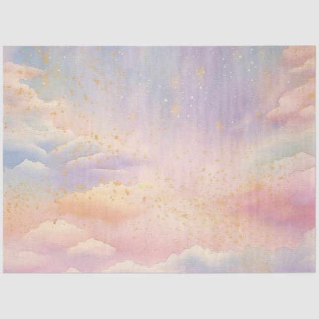 Papier Mousseline Conception Whimsical Pastel Cloud Series 5 (Recto)