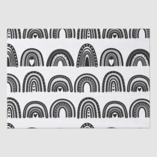 Papier Mousseline Conditionnement moderne Black White Rainbow SmallB
