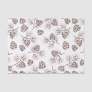 Papier Mousseline Cônes de sapin de cèdre d'arbre de Noël de sapin