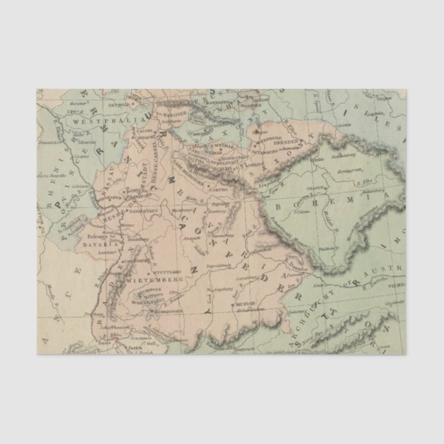 Papier Mousseline Confédération germanique (Recto)