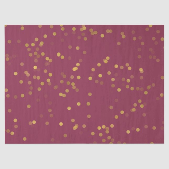 Papier Mousseline Confetti en or de Bourgogne (Recto)
