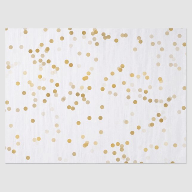 Papier Mousseline Confettis de charme d'or (Recto)