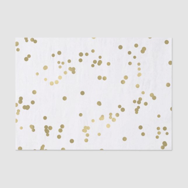 Papier Mousseline Confettis d'or d'étincelle (Recto)