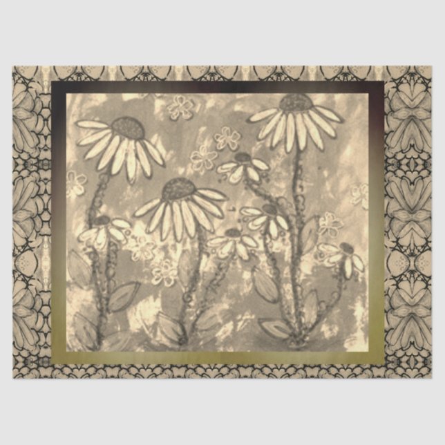 Papier Mousseline Conflowers (Recto)