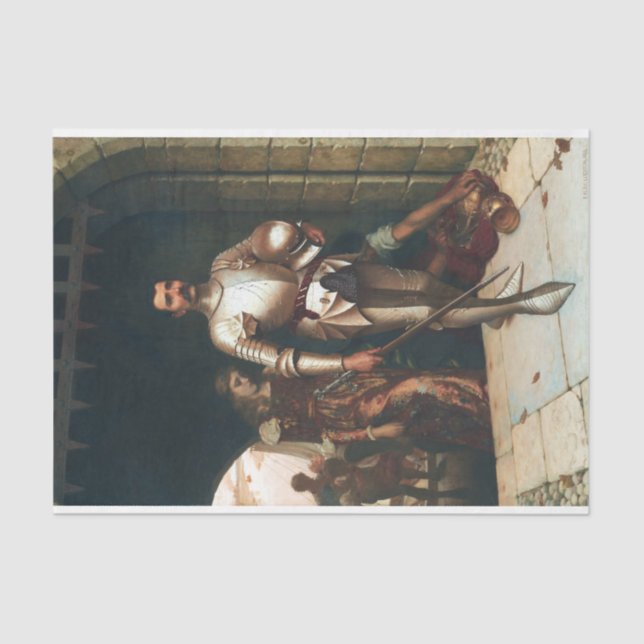 Papier Mousseline Conquête (Chevalier victorieux au Moyen Âge) (Recto)