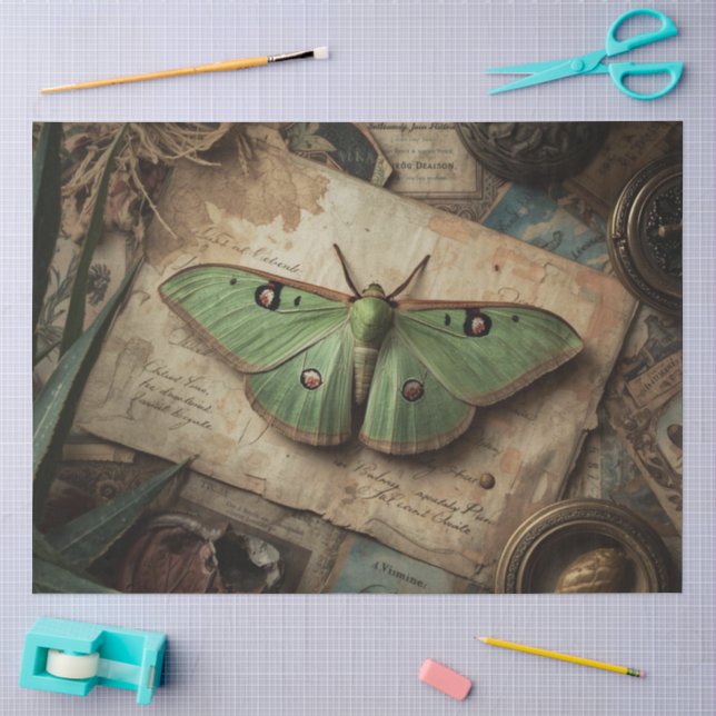 Papier Mousseline Conservatoire de papillon lune Botaniques (Artisanat)
